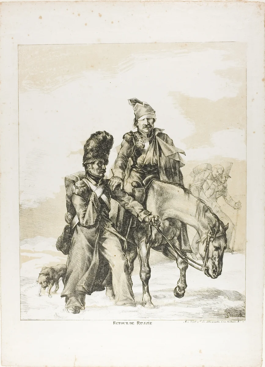 The Return from Russia by Théodore Géricault, print, 1818