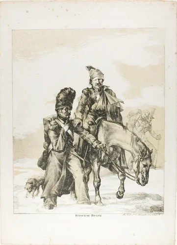 The Return from Russia by Théodore Géricault, print, 1818