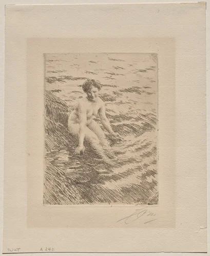 Wet by Anders Zorn, print, 1911
