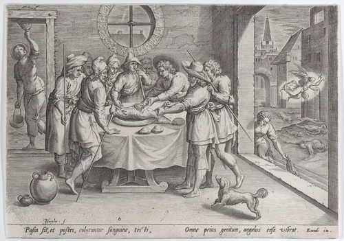 Preparation for the Passover, from "The Story of Moses, before the Exodus" by Johann Sadeler I, print, 1585