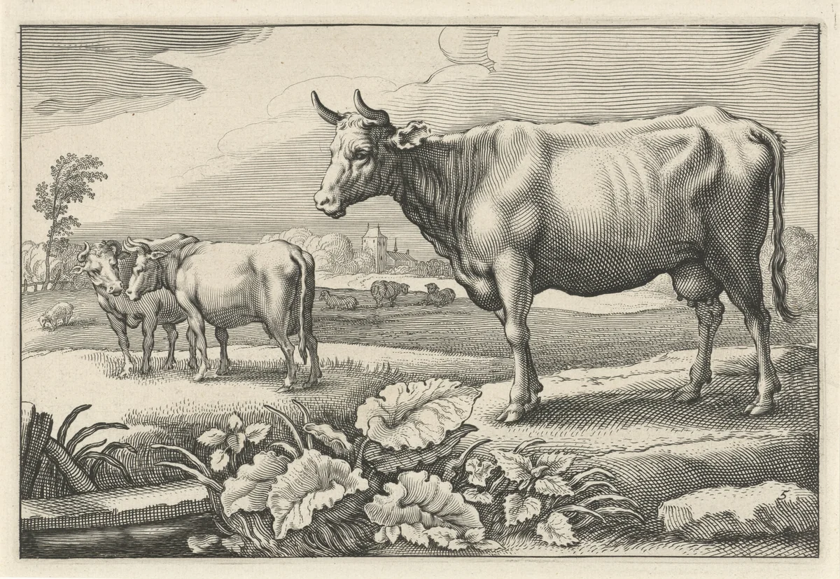 Weiland met koeien by Reinier van Persijn, print, 1641