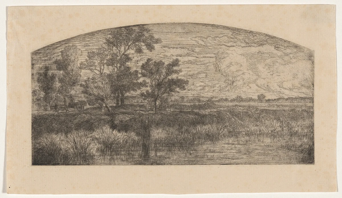 The Horse Cart (Le Chariot) by Louis Hector François Allemand, print, 1849