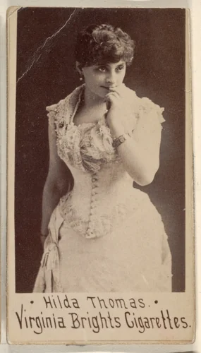 Hilda Thomas, from the Actors and Actresses series (N45, Type 1) for Virginia Brights Cigarettes by Allen & Ginter, photograph, 1885-1891