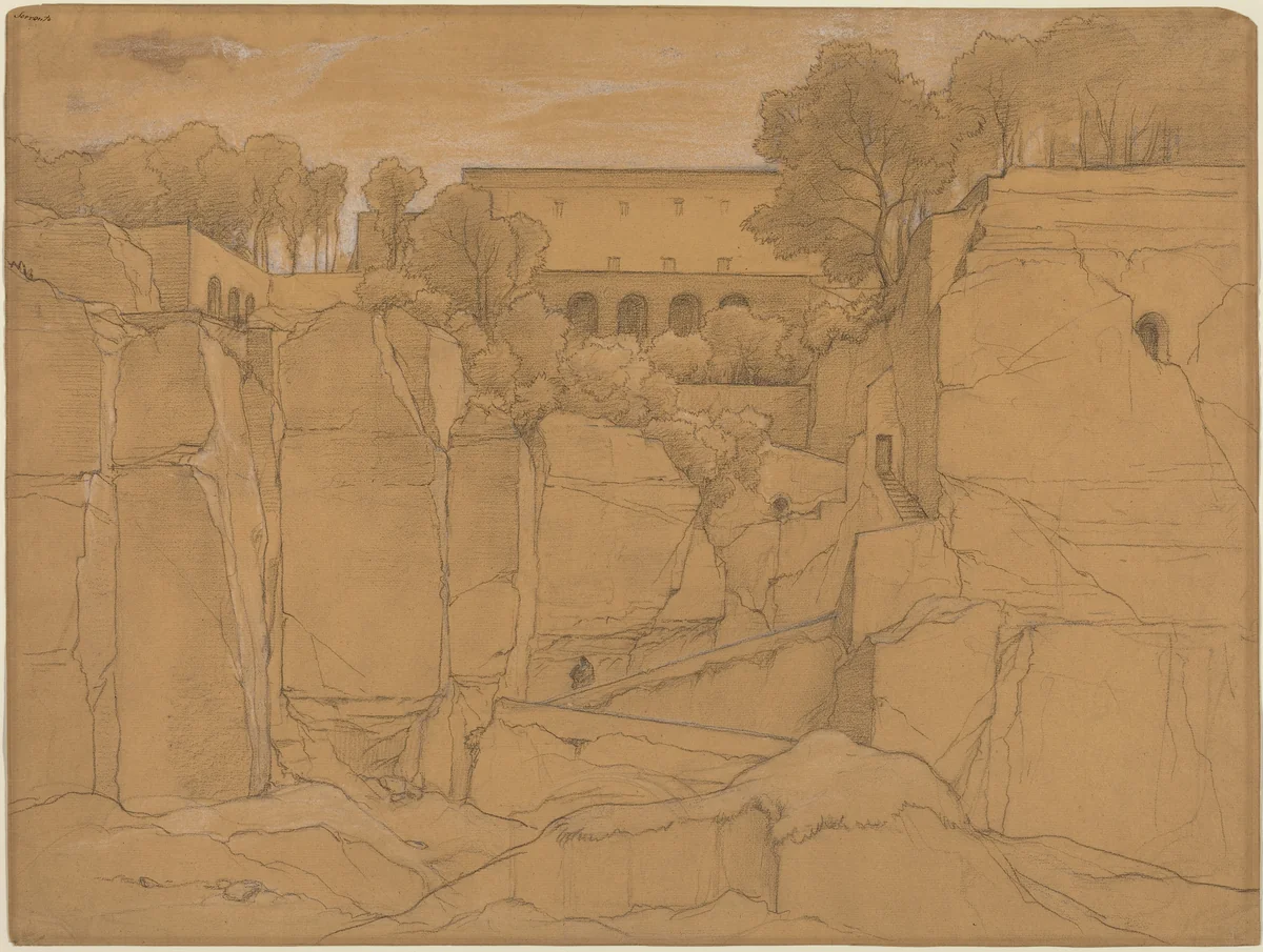 Sorrento by François-Édouard Bertin, drawing, 1797-1871