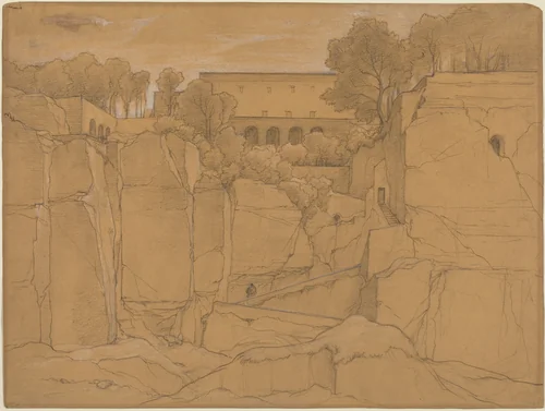 Sorrento by François-Édouard Bertin, drawing, 1797-1871