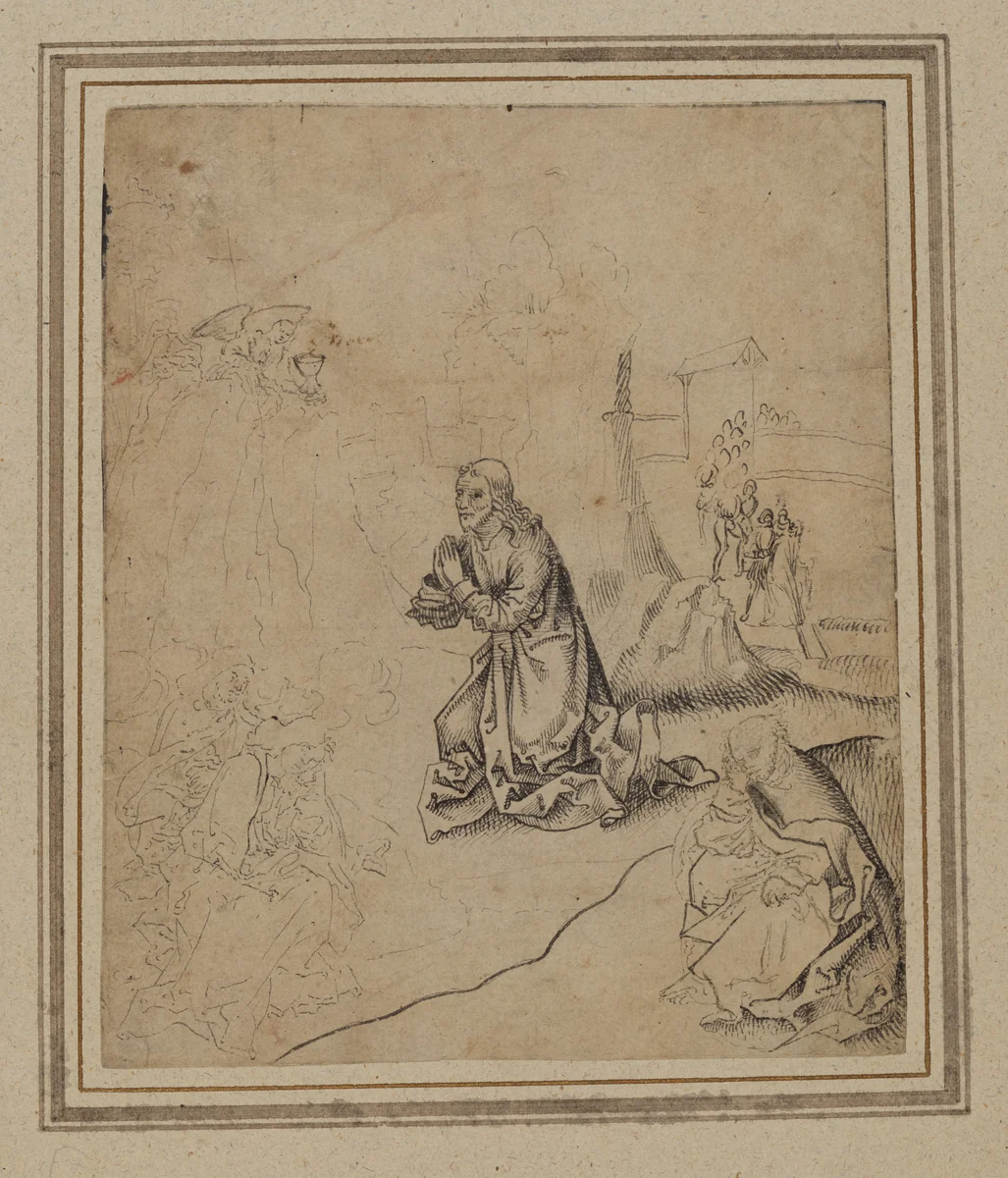 Agony in the Garden by German, drawing, 1497-1503