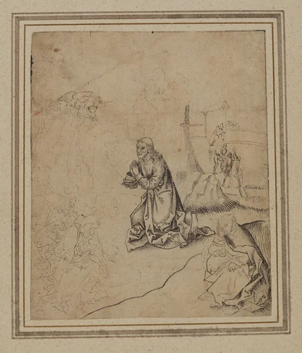 Agony in the Garden by German, drawing, 1497-1503