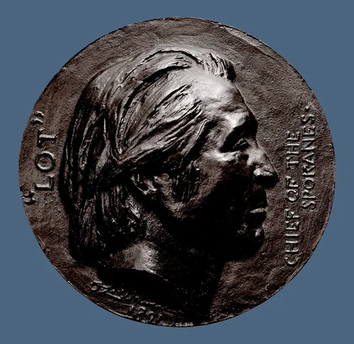 Lot, Chief of the Spokanes by Olin Levi Warner, artwork, 1891-1906