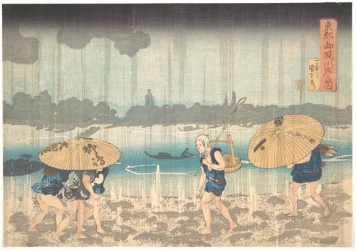 Onmayagashi in Edo by Utagawa Kuniyoshi (歌川國芳), print, 1830-1844