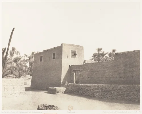 Deîr, Carrefour et Habitation Particulière by Félix Teynard, photograph, 1851-1852