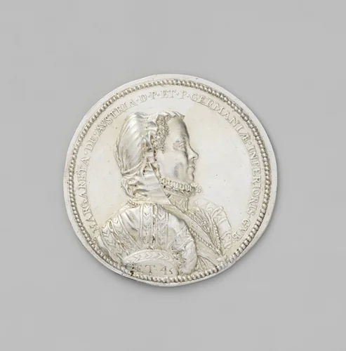 Margaret of Parma (1522-1586), Governor of the Netherlands by Jacques Jonghelinck, metalwork, 1567