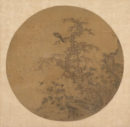 Old Tree, Bamboo, and Birds by Unidentified Artist, painting, 1367-1433