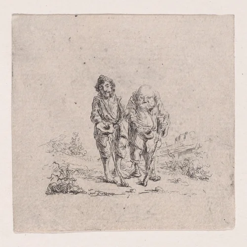 Copy of Two Beggars by Dominique Vivant Denon, print, 1785