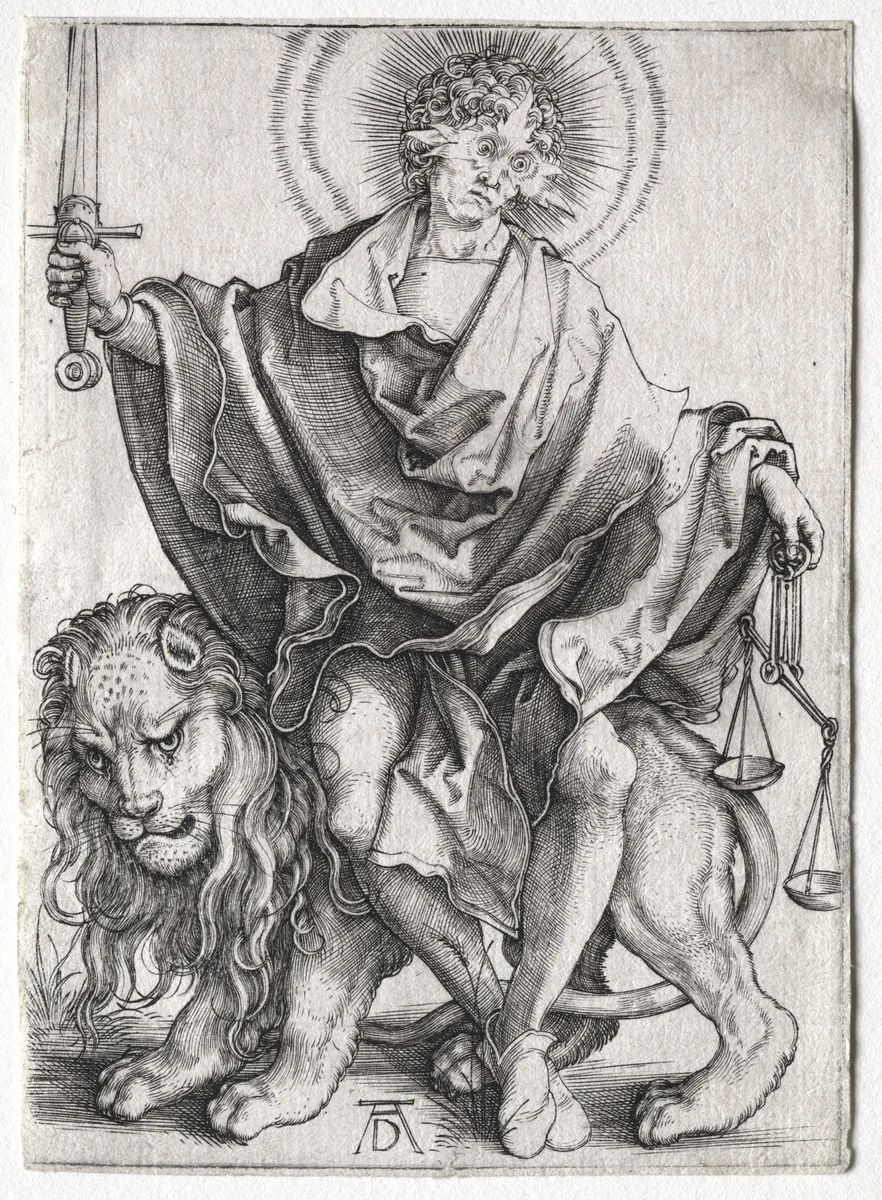 Son of Righteousness by Albrecht Dürer, print, 1495-1505