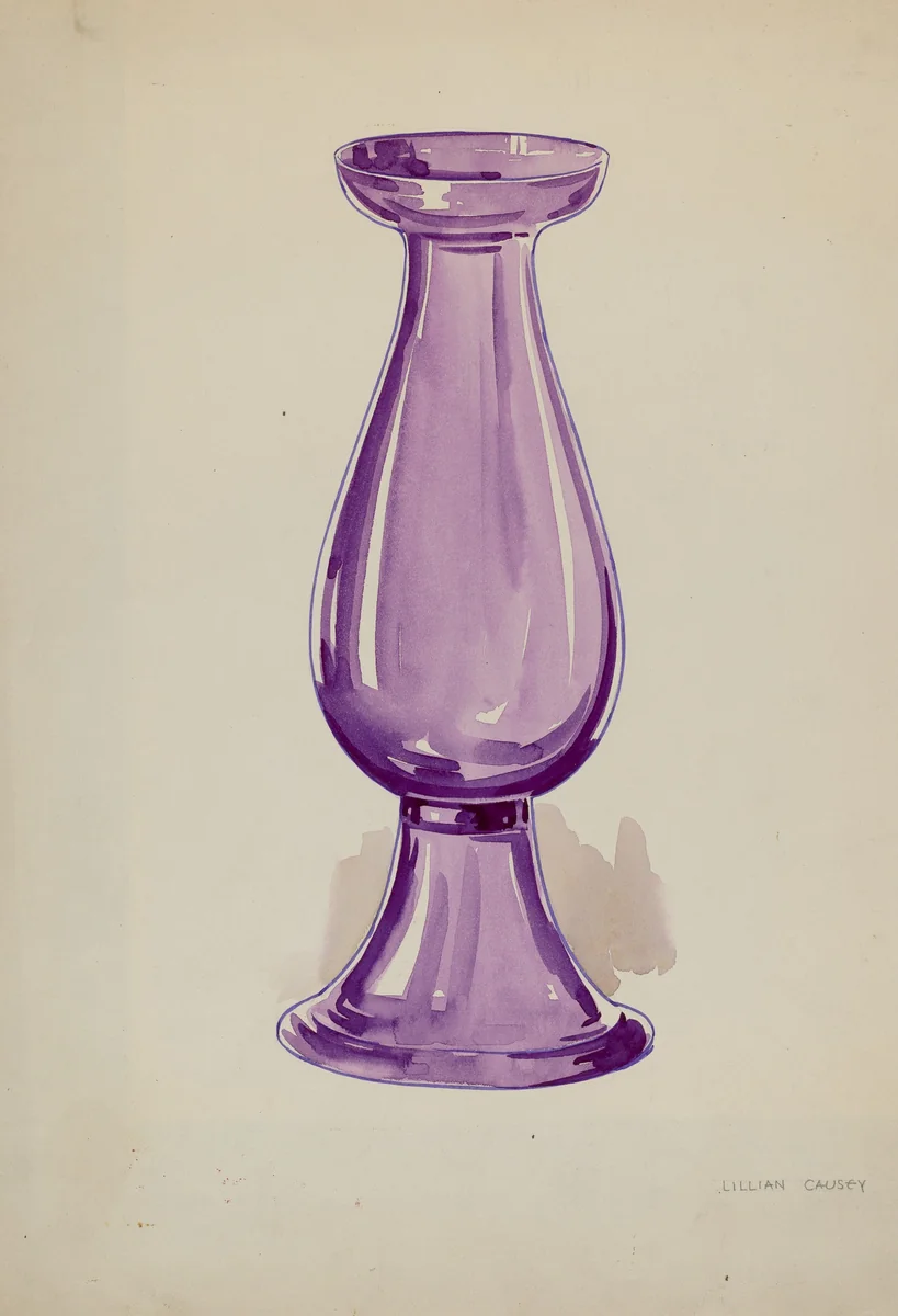 Vase by Lillian Causey, index of american design, 1936