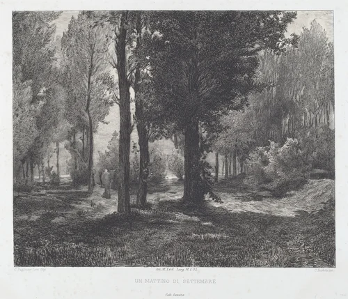 Un mattino di settembre [A September Morning] by Celestino Turletti; Clemente Pugliese-Levi, print, 1885