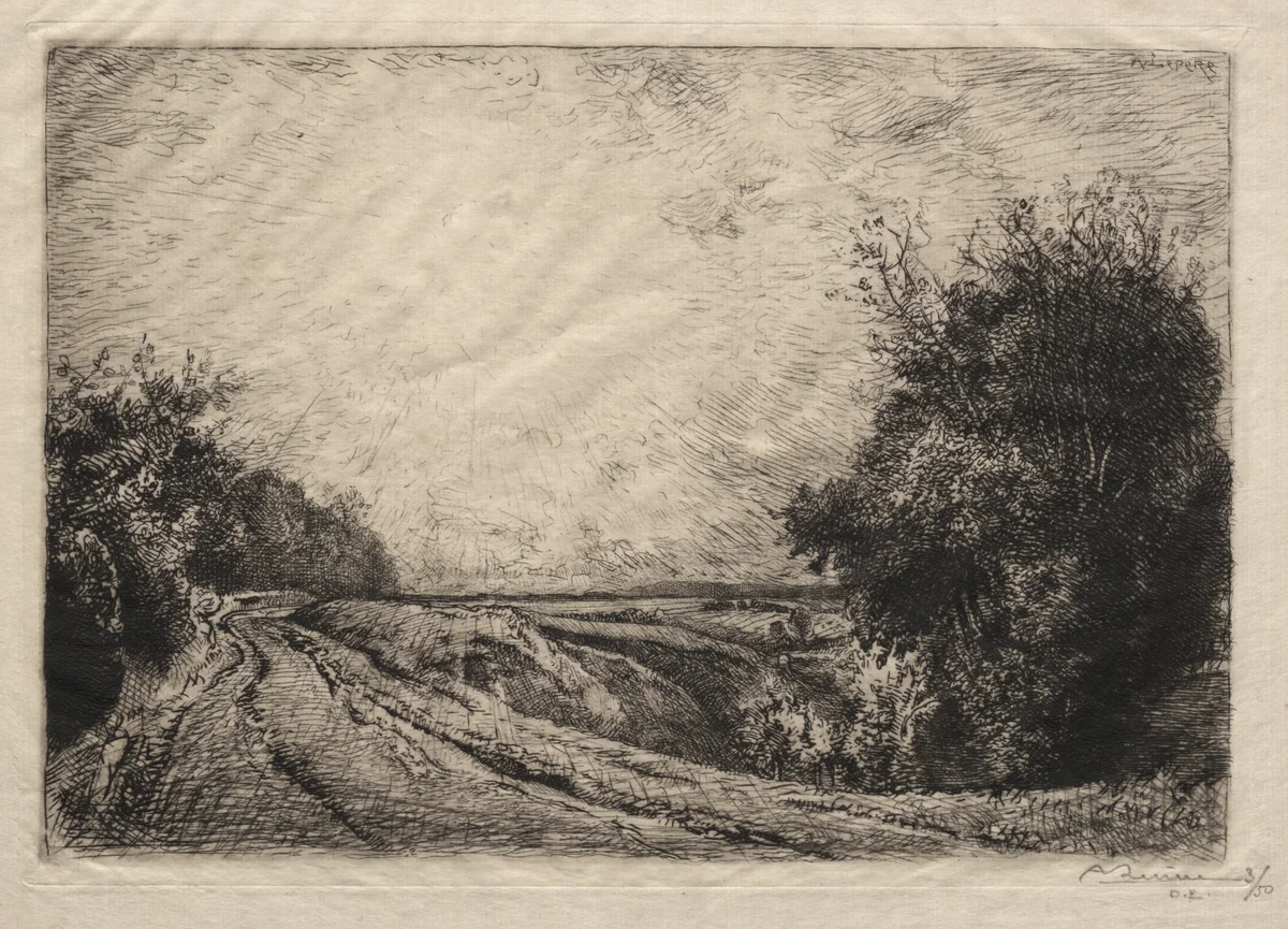 La Route de la Houssoye by Auguste Louis Lepère, print, 1913