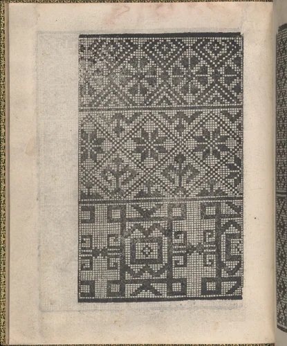 Ornamento delle belle & virtuose donne, page 14 (verso) by Matteo Pagano, book, 1554