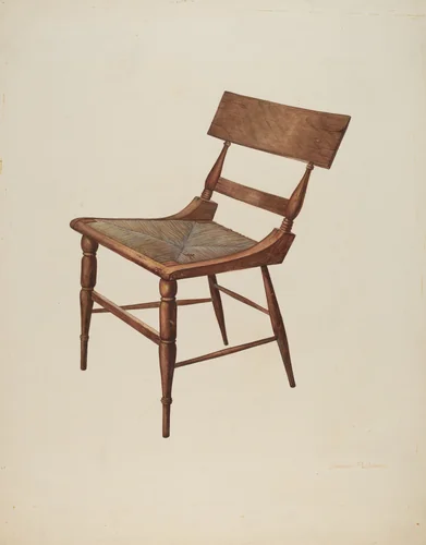 Chair (Samuel Chase) by James Fisher, index of american design, 1935-1942