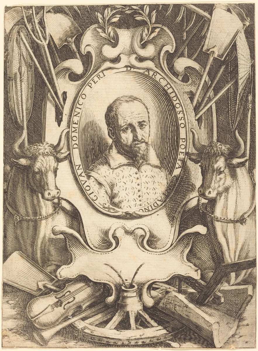 Giovanni Domenico Peri by Jacques Callot, print, 1619