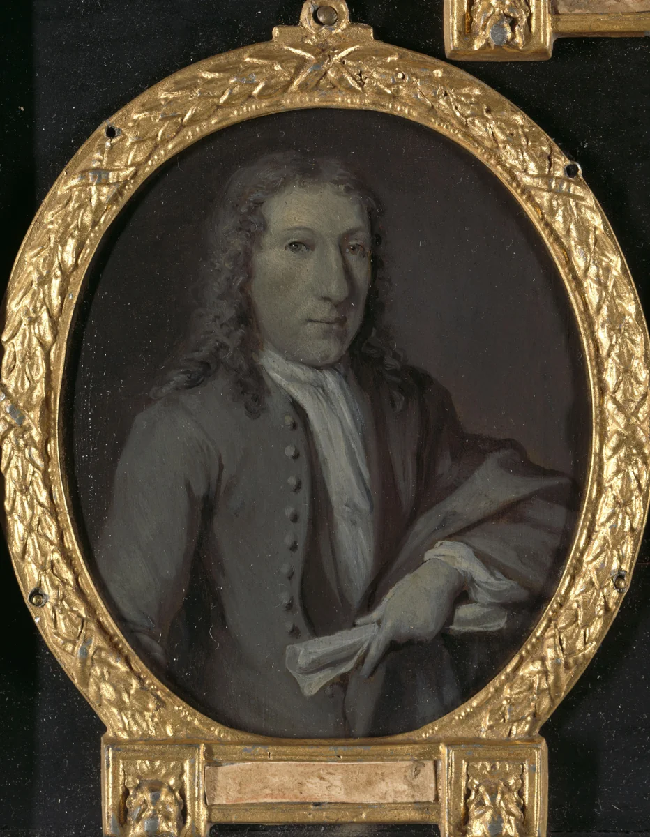 Portrait of Gijsbert Tijssens (1693-1732), Playwright in Amsterdam by Jan Maurits Quinkhard, painting, 1732-1771