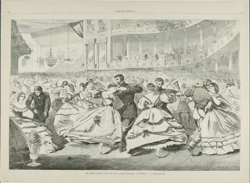 The Great Russian Ball at the Academy of Music, November 5, 1863 by Winslow Homer, print, 1863