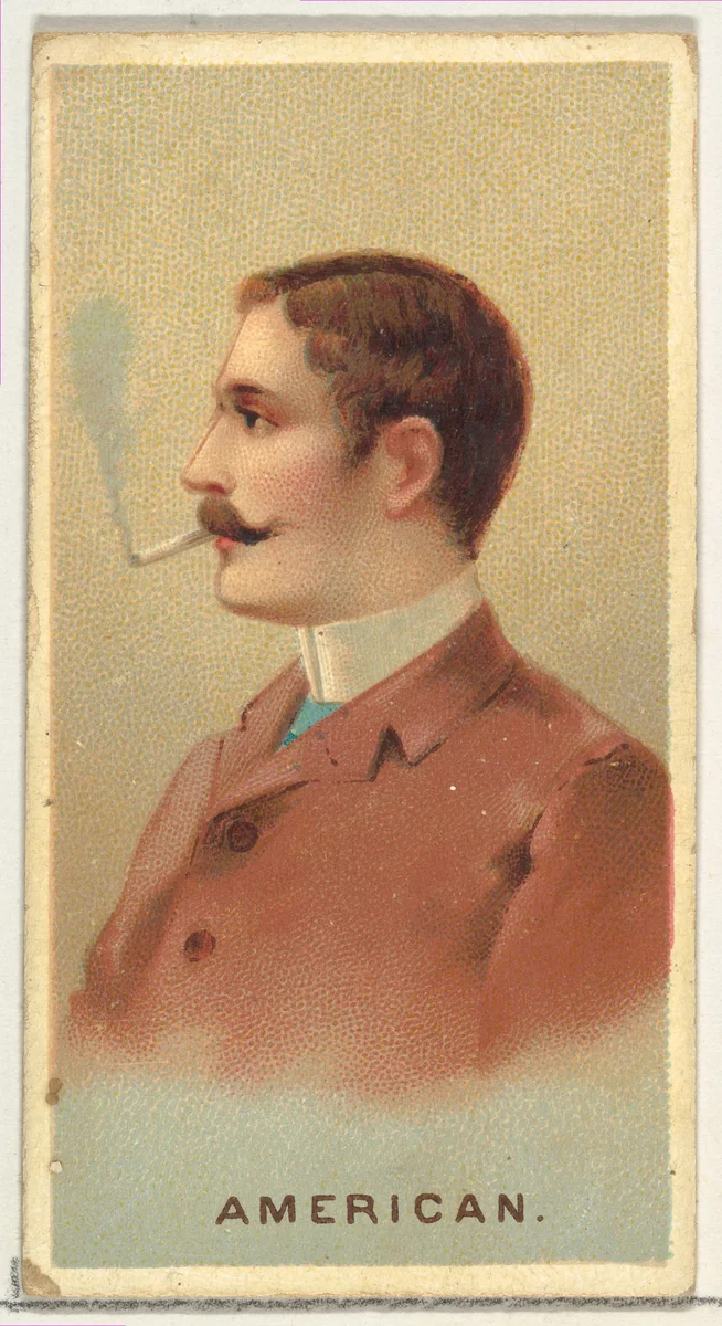 American, from World's Smokers series (N33) for Allen & Ginter Cigarettes by Allen & Ginter, print, 1888