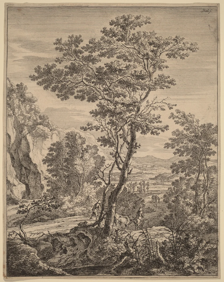 The Large Tree by Jan Both, print, 1615-1652