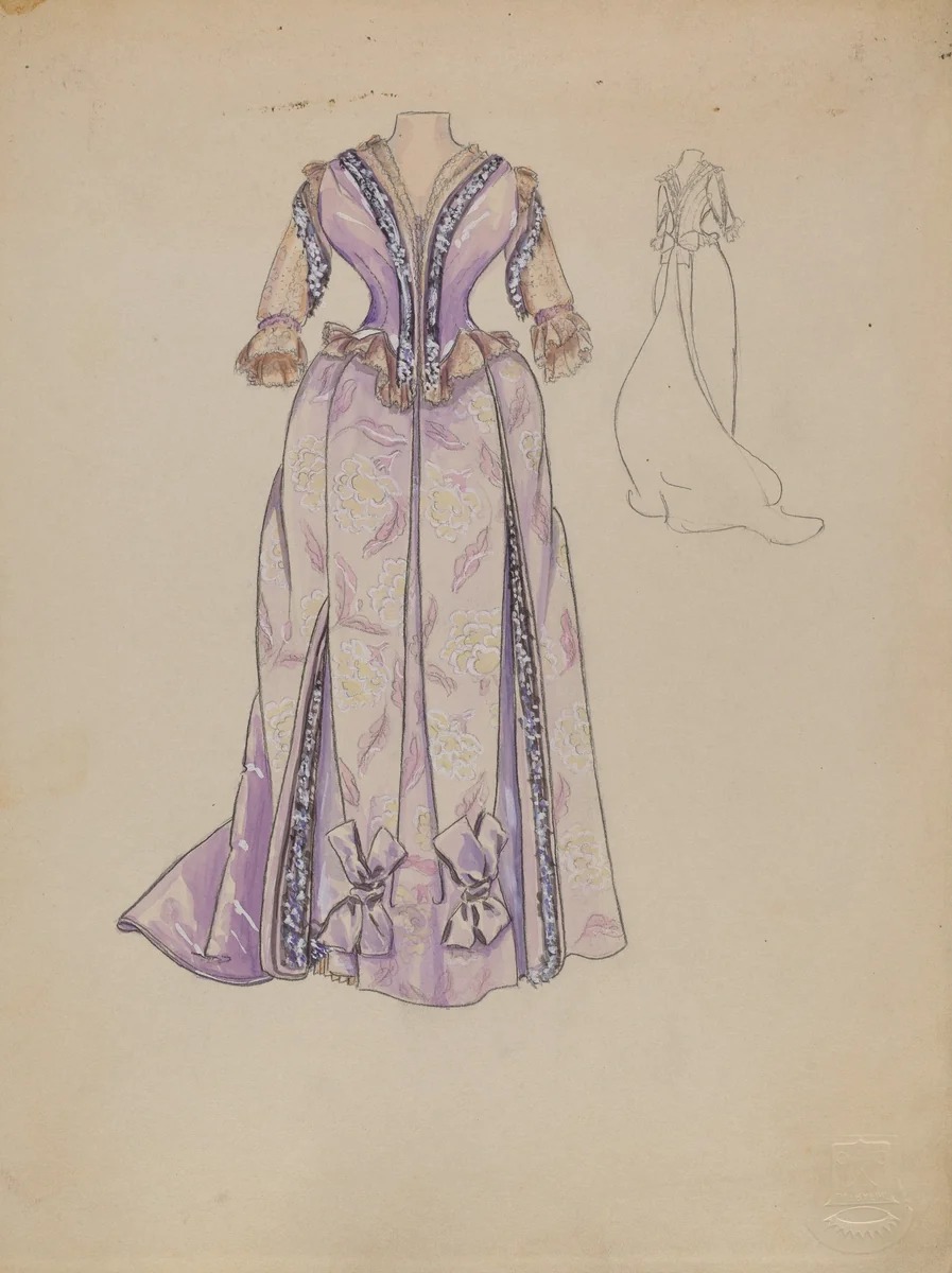 Dress by Jean Gordon, index of american design, 1935-1942