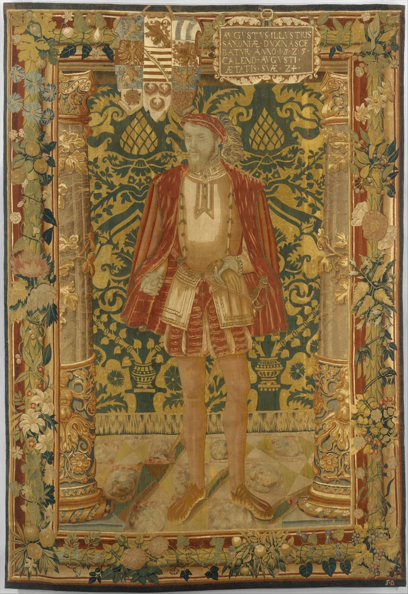 Augustus I of Saxony (1526–1586) by Seger Bombeck, textile, 1550