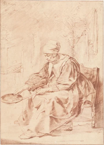 Pannenkoekenbakster by Cornelis Ploos van Amstel, print, 1768