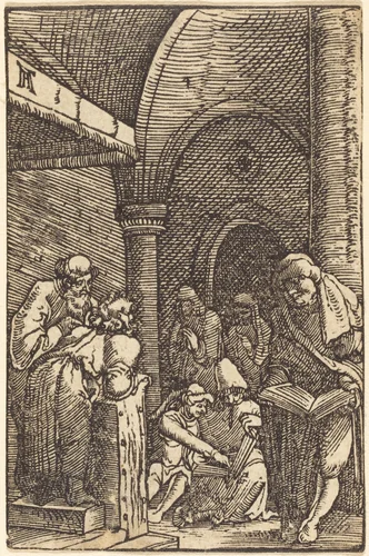 Christ Disputing with the Doctors by Albrecht Altdorfer, print, 1513