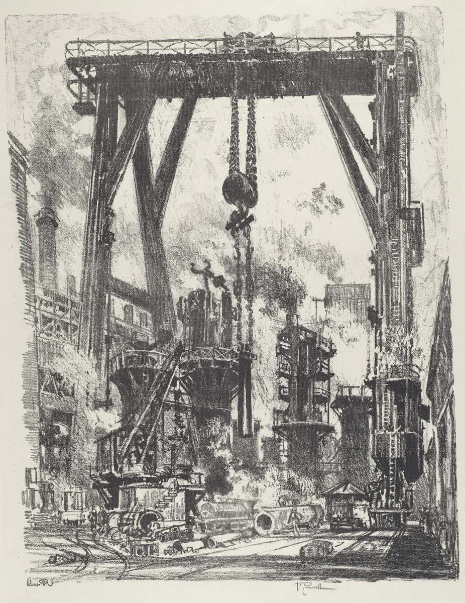 The Old Gun-Pit by Joseph Pennell, print, 1916