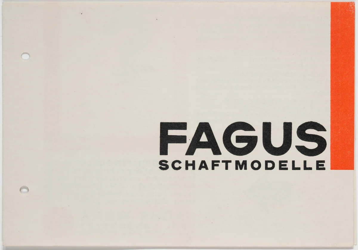Fagus Schaftmodelle by Herbert Bayer, design, 1925
