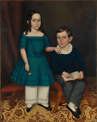 John and Louisa Stock by Joseph Whiting Stock, artwork, 1845