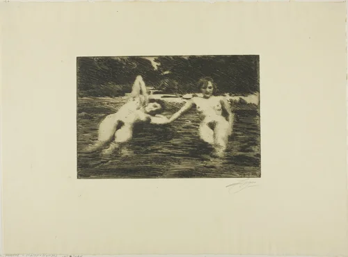 Water-Nymphs by Anders Zorn, print, 1918