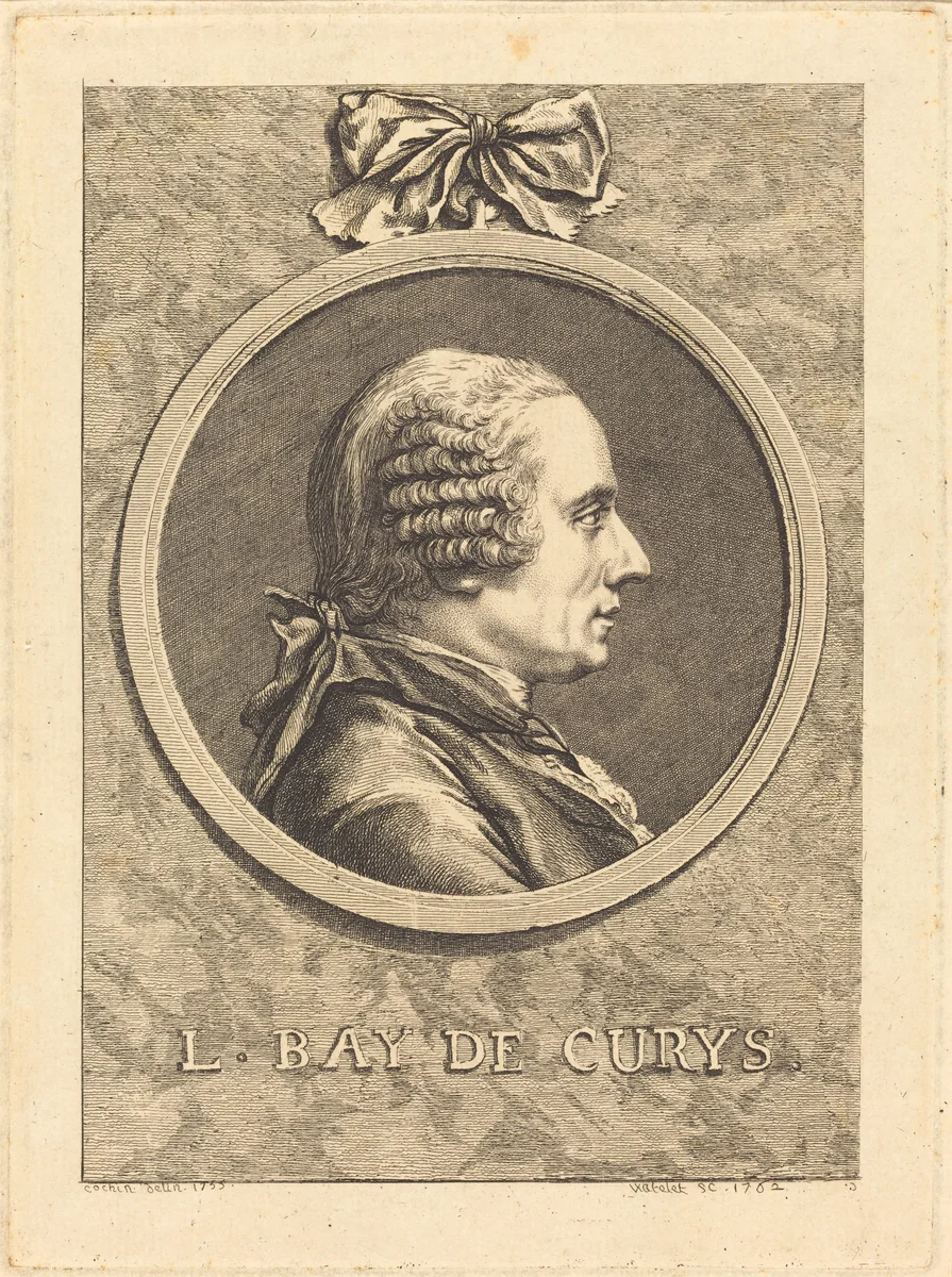 L. Bay de Curys by Claude Henri Watelet; Charles-Nicolas Cochin II, print, 1762