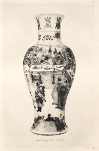 History of the Ceramic Art: A Descriptive and Philosophical Study of the Pottery of All Ages and All Nations: China: Porcelain, Colored Upon Biscuit, Teapot, with Raised Handle. Teacup in the form of a Flower (Plate II) by Jules Jacquemart, book, 1877