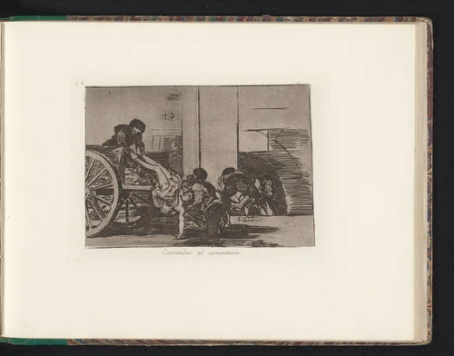 Lijken worden van een kar gedragen by Francisco de Goya, book, 1810-1820