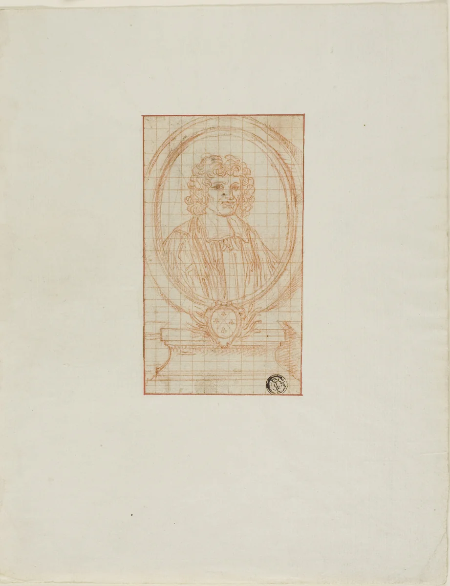 Medallion Portrait of a Clergyman by Bernard Picart, drawing, 1693-1733