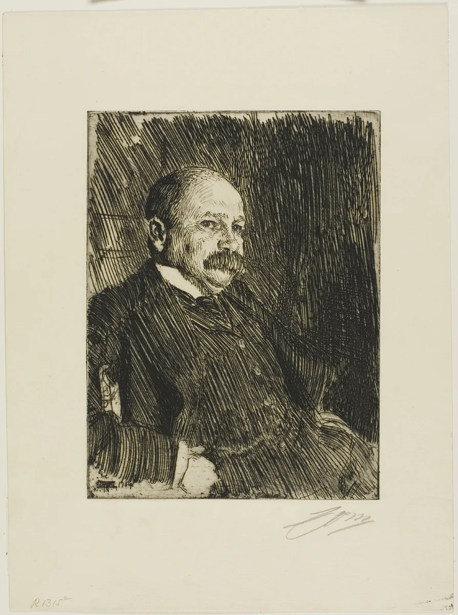 Colonel Lamont III (Bust) by Anders Zorn, print, 1904