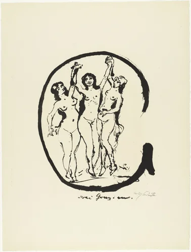 Letter G (Buchstabe G) from the illustrated book in portfolio form The ABCs (Das ABC) by Lovis Corinth, print, 1916