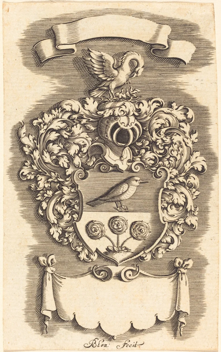 Crest by Michel Le Blon, print, 1587-1656