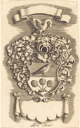 Crest by Michel Le Blon, print, 1587-1656
