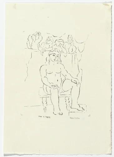 Alone by Max Weber, print, 1928