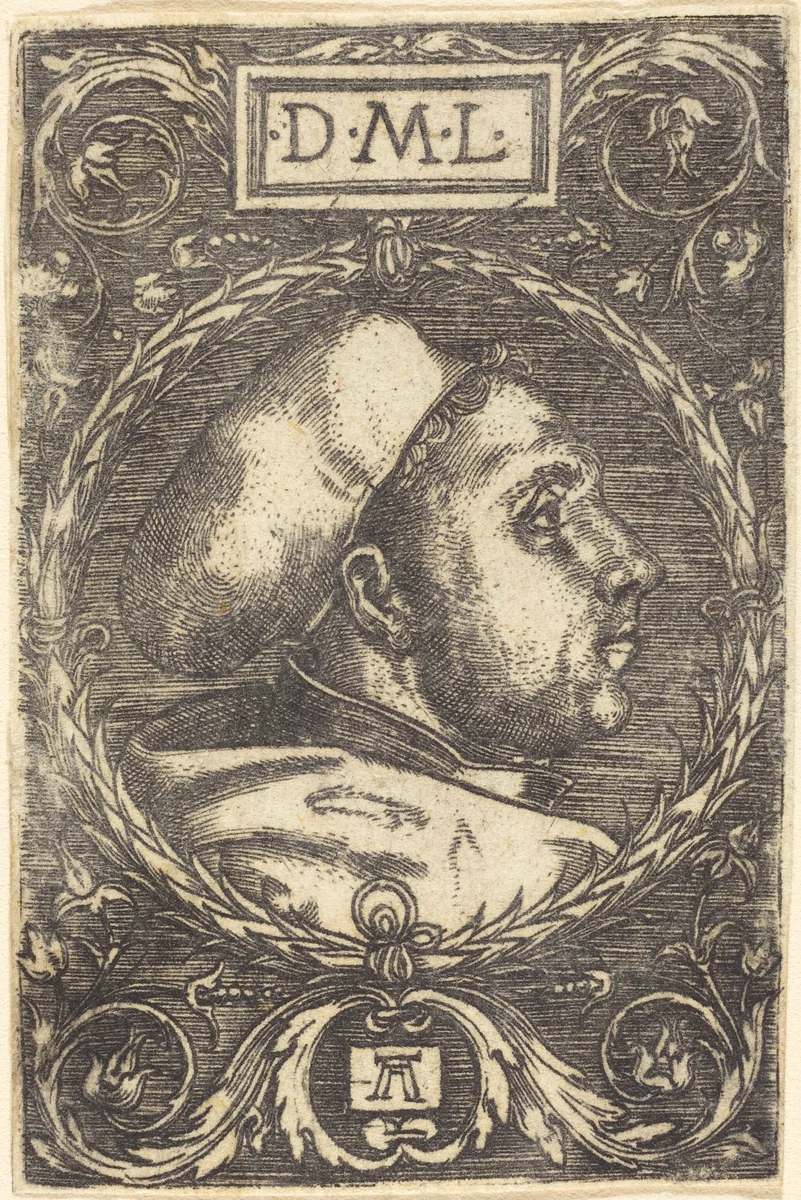 Martin Luther by Albrecht Altdorfer; Lucas Cranach the Elder, print, 1525