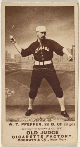 Fred "Dandelion" Pfeffer, 2nd Base, Chicago, from the Old Judge series (N172) for Old Judge Cigarettes by Goodwin & Company, photograph, 1887
