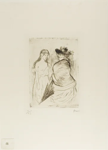 The White Slave Trade by Jean-Louis Forain, print, 1886