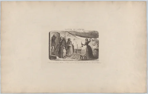 Looking for Lodgings by George Cruikshank, print, 1851