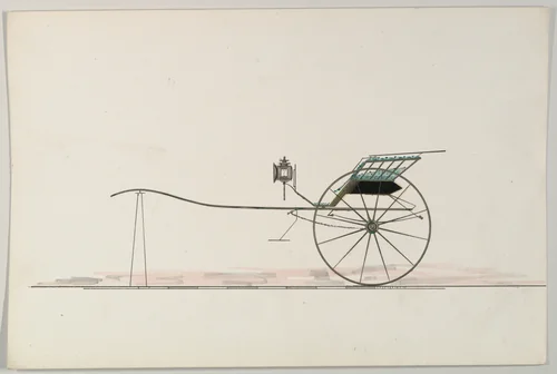 Gig (unnumbered) by Brewster & Co., drawing, 1855-1874